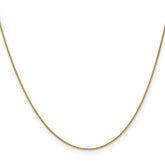 14K 30 inch .85mm Spiga with Lobster Clasp Chain